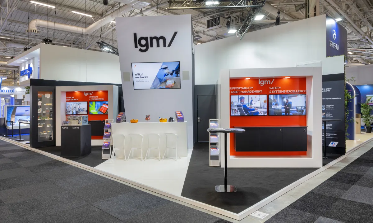 Photo d'un stand LGM lors d'un salon profesionnelles